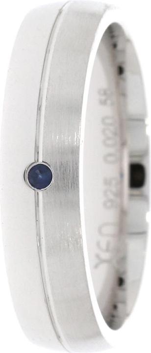 Image du produit Xen Bague ruban avec saphir env. 0,02 ct. (60, Argent 925)