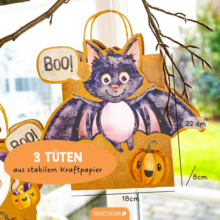 Produktbild Papierdrachen 3 Kinderlaternen Halloween - Set 01