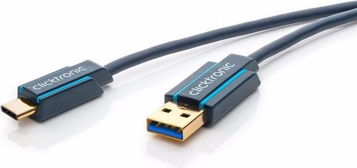 Image du produit clicktronic Câble adaptateur USB-C - USB-A, haute vitesse (2 m, USB 3.0)