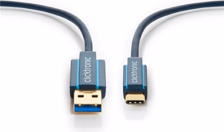 Image du produit clicktronic Câble adaptateur USB-C - USB-A, haute vitesse (2 m, USB 3.0)