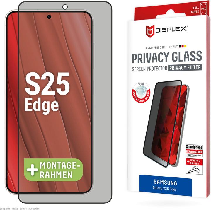 Image du produit Displex Privacy Glass, Privacy Full Cover Panzerglas (1 pièce(s), Samsung Galaxy S25 Edge)
