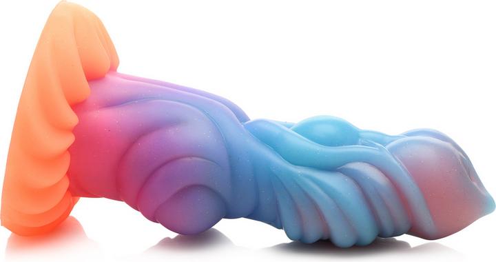 Actual product image Frisky Alien Invader - Alien Glow-in-the-Dark Silicone Dildo