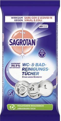 Produktbild Sagrotan WC und Bad Reinigungstücher (60 Stk.)