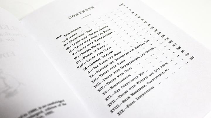 Valeurs nutritives et ingrédients Sleight of Hand (Anglais, Erwin Sachs)