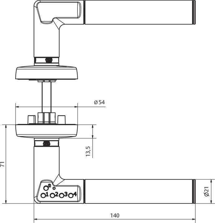Actual product image effeff Code Handle (Electronic numerical code)