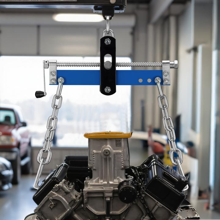 Actual product image Wiltec Balancierer bis 680kg Getriebeheber Stahl Motorheber Werkstattkran