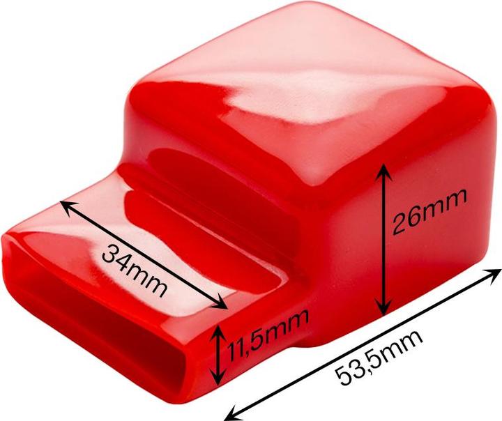 Actual product image Offgridtec Terminal cover battery connection M8 red black touch protection set of 2 15mm