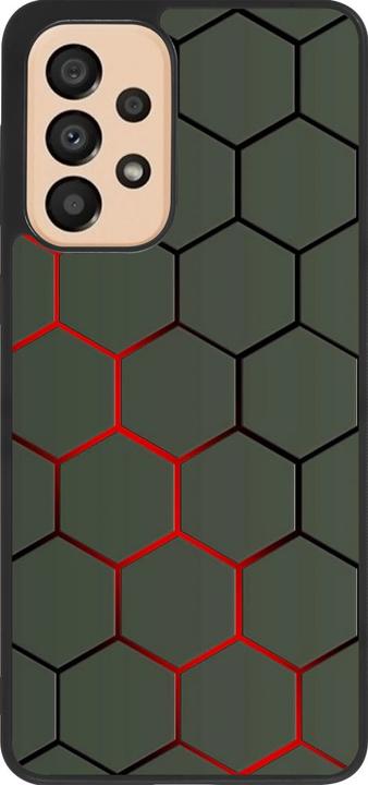 Actual product image PhoneLook Coque Silicone rigide noir Geometric Line red (Samsung Galaxy A33 5G)