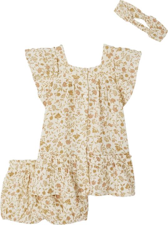 Produktbild Vertbaudet Mädchen Baby Geschenk-Set: Kleid, Shorts & Haarband (68)
