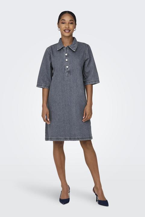 Actual product image Only Regular fit shirt collar short dress dress (S)