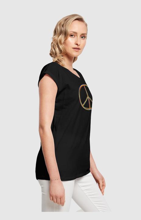 Produktbild Merchcode Peace Multicolor with Ladies Basic T-Shirt - 173337 (M)