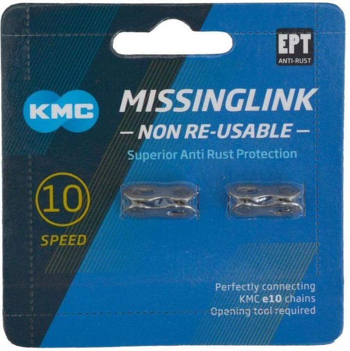 Produktbild KMC Kettenschloss 10NR EPT (e10) 2pcs/Card (10-fach)