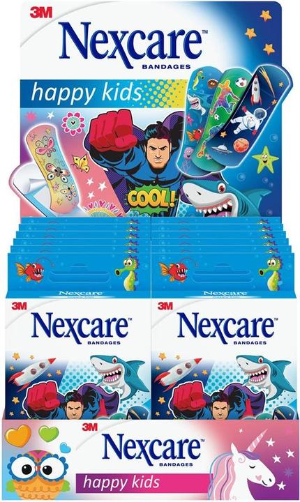 Actual product image 3M Nexcare Display Children's Plasters Happy Kids Cool 12 pieces (1 x)