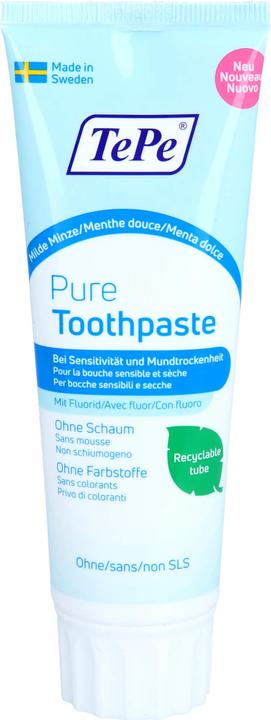 Actual product image TePe Pure Toothpa Peppermi (75 ml)