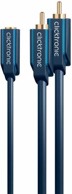 Produktbild clicktronic MP3 Y-Adapter (0.10 m, 3.5mm Klinke (AUX), Cinch)