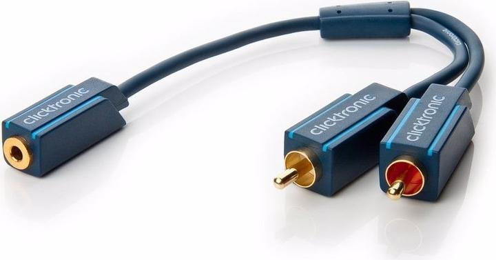 Produktbild clicktronic MP3 Y-Adapter (0.10 m, 3.5mm Klinke (AUX), Cinch)