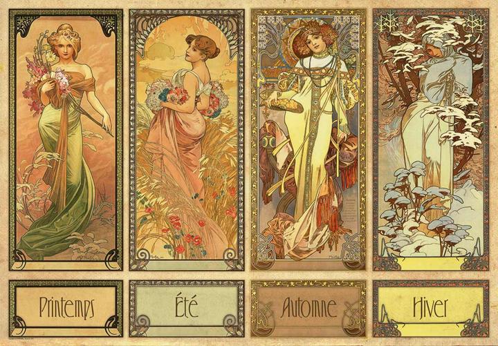 Immagine prodotto D-Toys 1000 pz - Alfons Mucha: Stagioni (1000 pezzi)