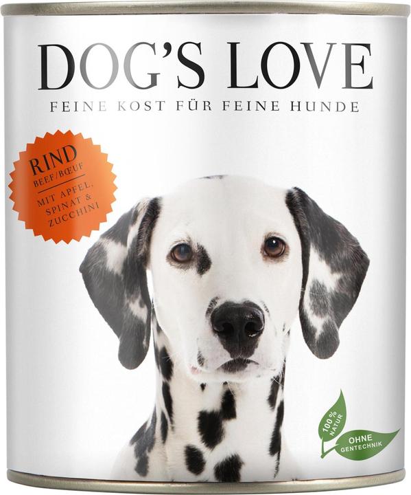 Immagine prodotto Dog's love Manzo adulto, mela, spinaci e zucchine (Adulto, 6 pz., 200 g)