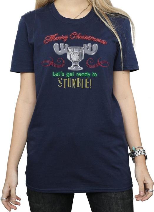 Actual product image National Lampoon´s Vacation Womens/Ladies Moose Head Cotton Boyfriend T-Shirt (S)