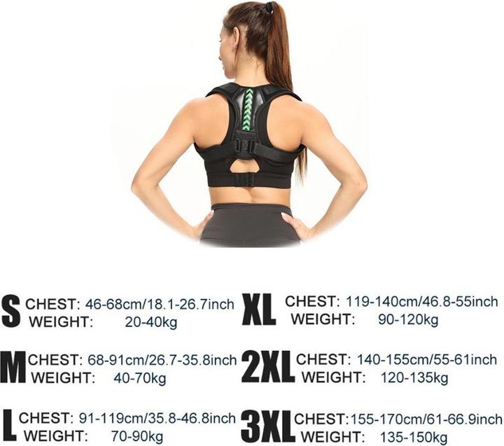 Produktbild König Design Rückenhalter Geradehalter Sport Rückenbandage Haltungskorrektur Stabilisator Neu (M)