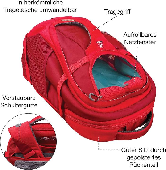 Actual product image Kurgo G-Train dog backpack (Cat, Dog, Washable, Safety closure, Machine washable, Breathable)