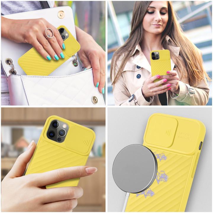 Immagine prodotto Cadorabo Cover in TPU con protezione della fotocamera (Apple iPhone 12 Pro Max)