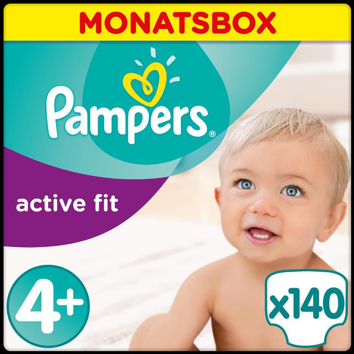 Immagine prodotto Pampers Active Fit (Dimensione 4, Pacco mensile, 140 Pezzo/i)