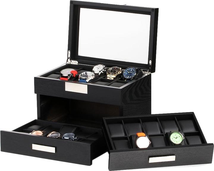 Actual product image Rothenschild Watch box RS-2350-30BL for 30 watches black