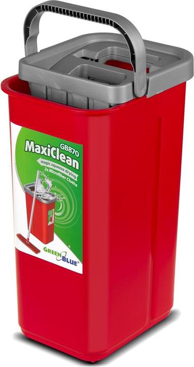 Actual product image Greenblue Flat broom + bucket + telescopic pole + 2 x Microfiber mat 5.7 L floor cleaning XXL set swivel head (1 pcs.)