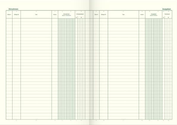 Actual product image König & Ebhardt Forms book cash book A4 40 sheets chequered cardboard light blue (40 x)