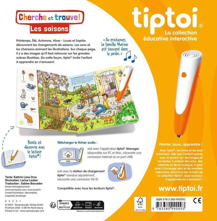 Produktbild tiptoi Suche und finde die Jahreszeiten (Französisch)
