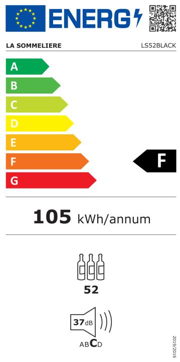 Etichetta energetica La Sommelière LS52BLACK