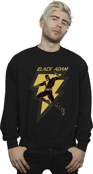 Produktbild Schwarz Adam Golden Bolt Brust Baumwolle Sweatshirt (XL)