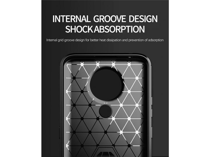 Actual product image Screenguard Nokia 3.4 Cover Carbon Brushed Soft TPU (Nokia 3.4)