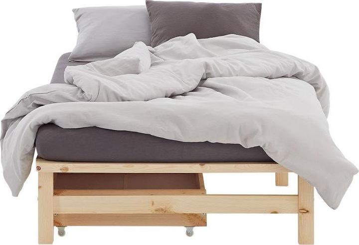 Image du produit Homestyle4u Palettenbett mit Lattenrost (100 x 200 cm)