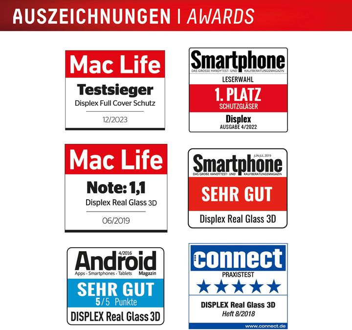 Energie-Label Displex Real Glass, Full Cover Panzerglas (1 Stück, Samsung Galaxy S24+, Samsung Galaxy S25+)