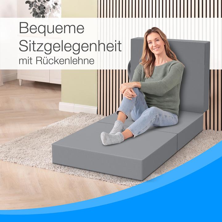 Image du produit Bestschlaf Klappmatratze, 3-teilige Faltmatratze, Reisebett, Gästematratze (90 x 200 cm, Noyau de mousse)