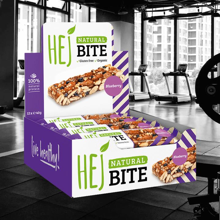 Actual product image HEJ Nutrition Natural Bite (12 x 40g) (Blueberry, 1 pcs., 480 g)