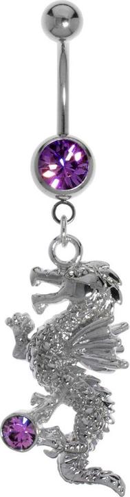 Actual product image Bijouteria Bellypiercing (Crystal, Brass rhodium plated, Surgical steel 316L)