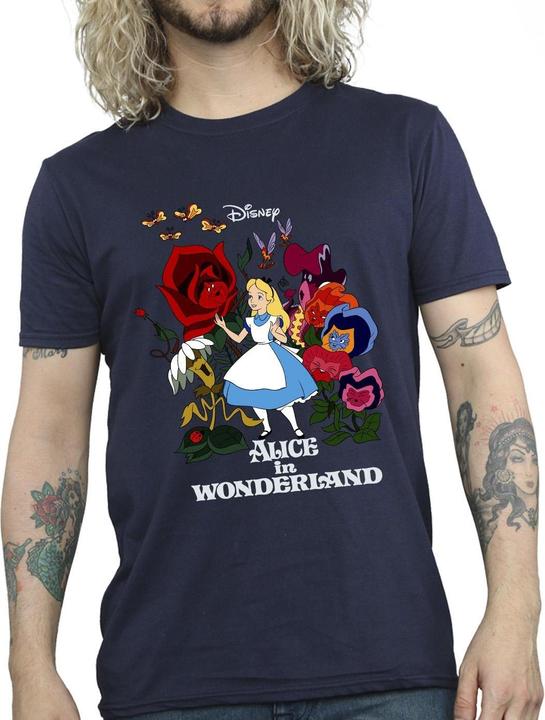 Image du produit Disney Mens Alice In Wonderland Flowers T-Shirt (XL)