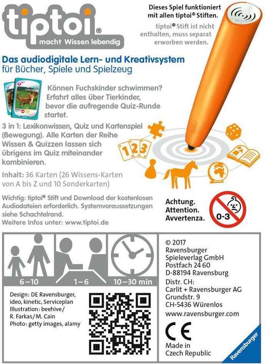 Actual product image tiptoi Knowledge & Quizzes - Sweet animal children (German)
