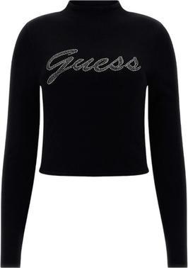 Guess Damen Rollkragenpullover Ls Strass (M)