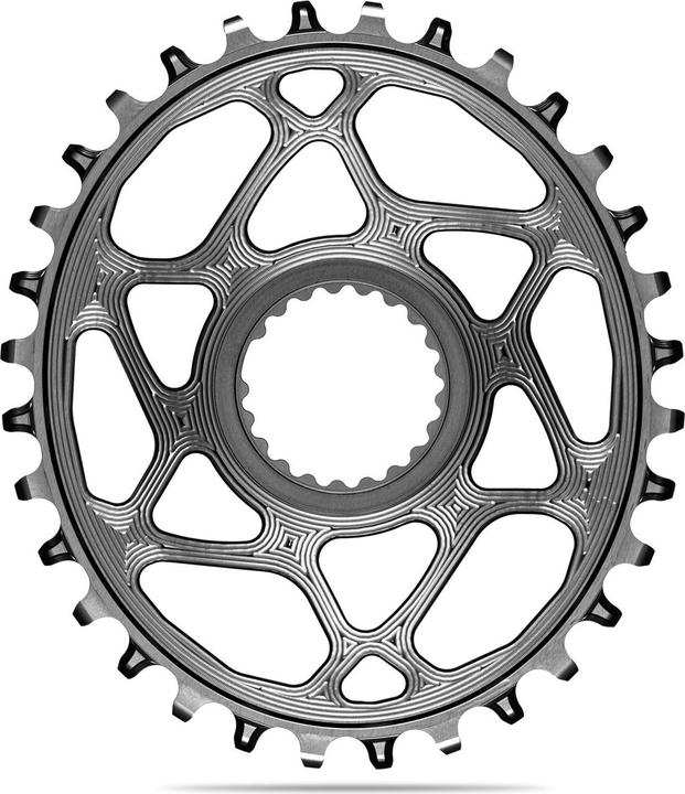 Image du produit AbsoluteBLACK aBLACK MTB OVAL Shimano DIRECT MOUNT pour chaîne HG+ 12 vitesses N/W GREY gris (32)
