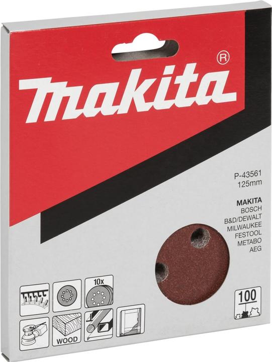 Actual product image Makita Eccentric sandpaper with velcro (100)