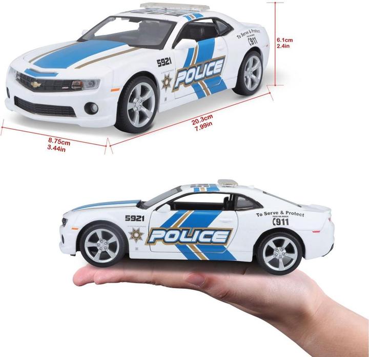 Actual product image Maisto FOOD DIE CAST car model Chevrolet Camaro SS RS Police 2010 1:24, 31208
