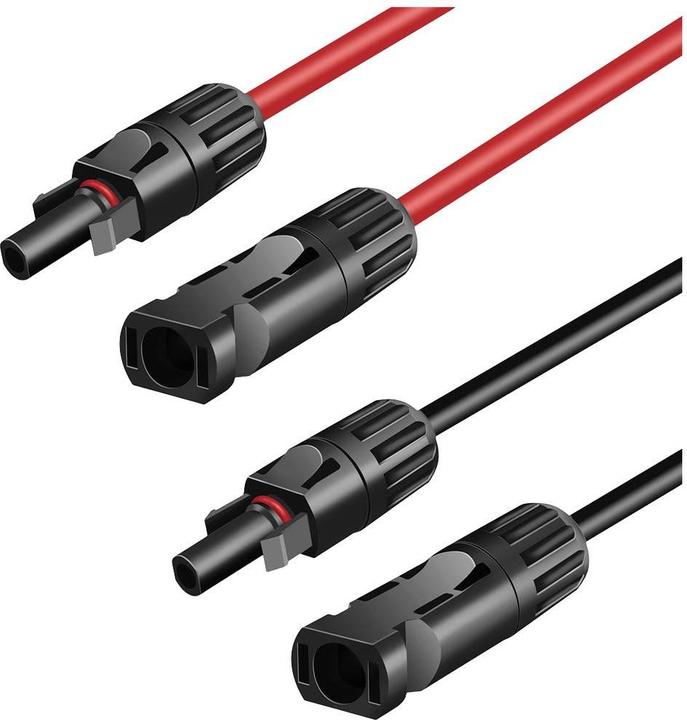 Actual product image LogiLink Solar extension cable set, MC4/M to MC4/F, 6 mm², CU, 3 m (Solar cable)