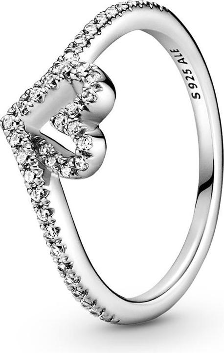 Actual product image Pandora Heart and Wishbone Ring (58, 925 Silver)