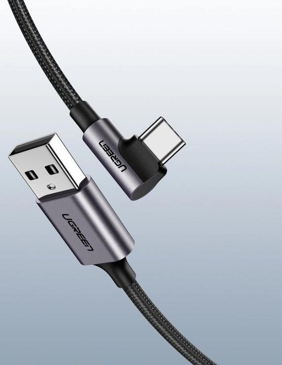 Image du produit Ugreen Câble de données USB-C coudé vers USB-A 2.0 A (2 m, USB 2.0)