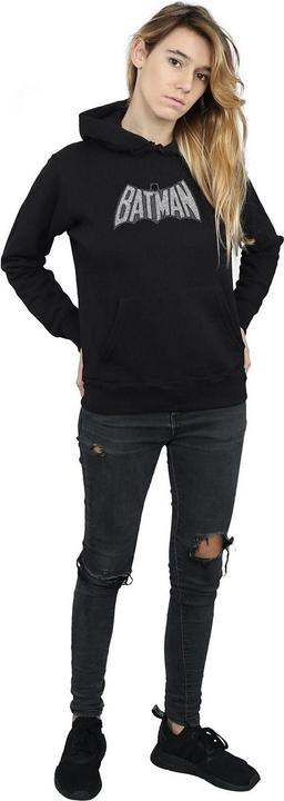 Immagine prodotto Batman Retro Crackle Logo Felpa con Cappuccio Donna (L)
