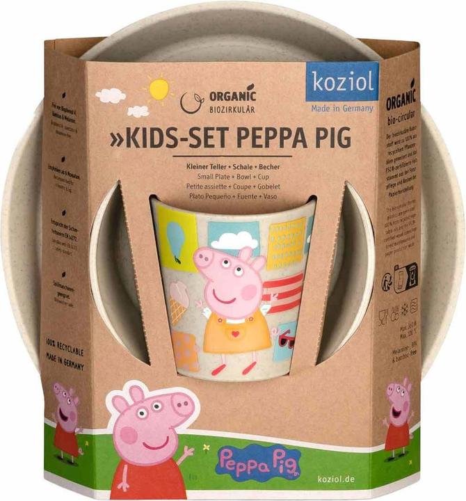 Produktbild Koziol Kindergeschirrset Connect Peppa Pig, 3-teilig, Beige